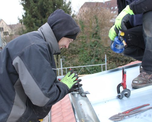 Installation d'une gouttière